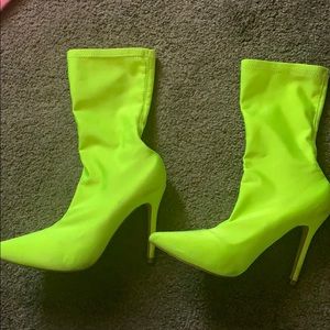 Neon Green Pump Heels